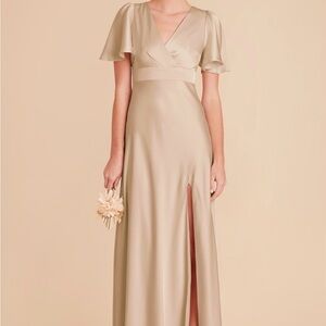 Birdy Grey Matte Satin Gold Marni Dress